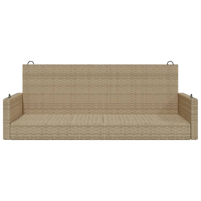 Swing Bench Beige 119X56X48 Cm Poly Rattan Tlplxn