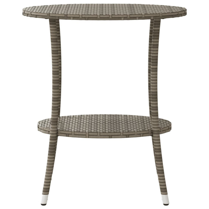 Reclining Garden Chairs 2 Pcs With Table Grey Poly Rattan Tlpibi