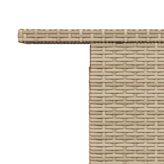 Garden Table Beige 100X55X73 Cm Poly Rattan And Acacia Wood Tllblp