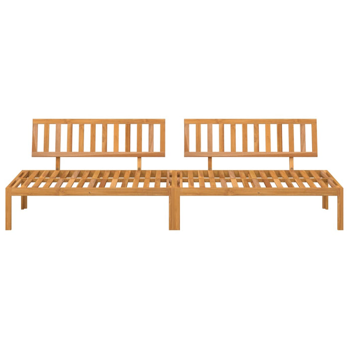 Garden Pallet Middle Sofas 2 Pcs Solid Wood Acacia Txbkatt