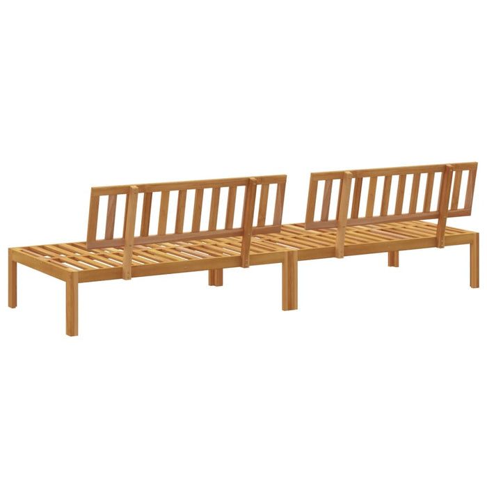 Garden Pallet Middle Sofas 2 Pcs Solid Wood Acacia Txbkatt