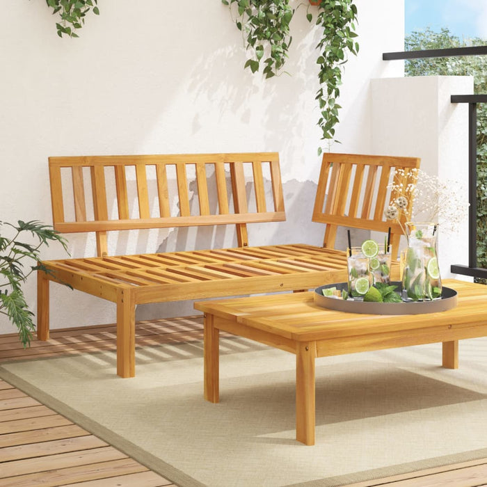 Garden Pallet Corner Sofa Solid Wood Acacia Tlpnaa