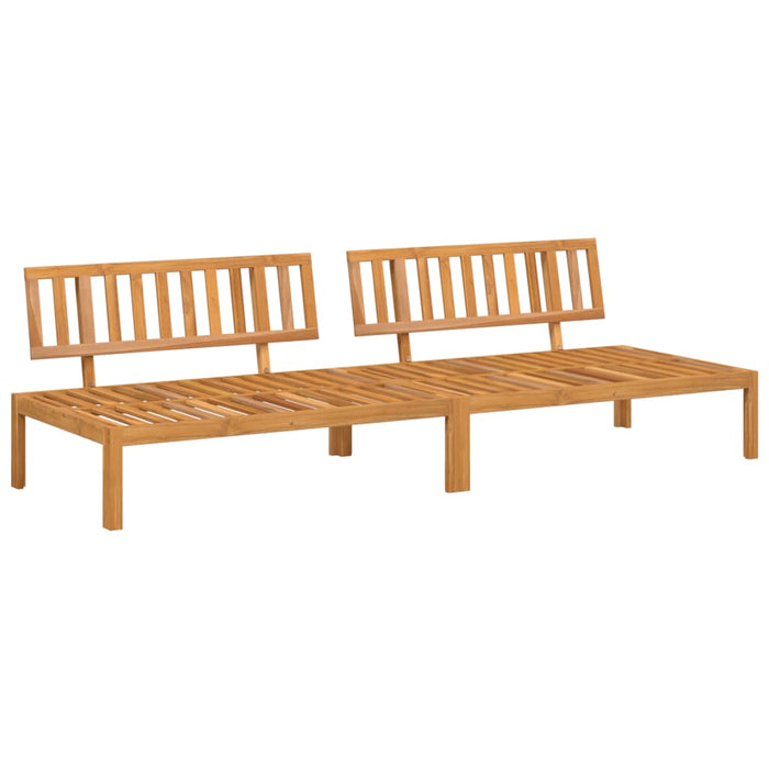 Garden Pallet Middle Sofas 2 Pcs Solid Wood Acacia Tlpnai