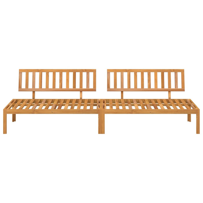Garden Pallet Middle Sofas 2 Pcs Solid Wood Acacia Tlpnai
