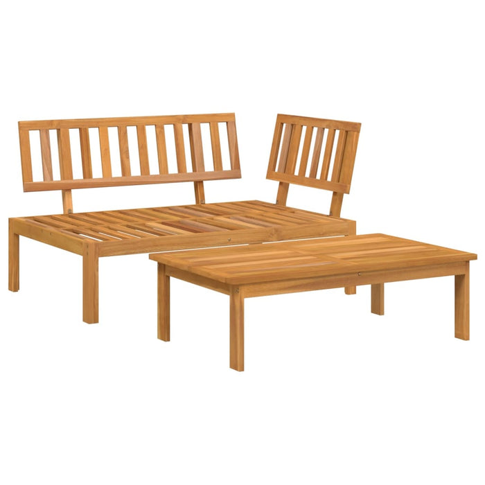 Garden Pallet Sofa Set 2 Piece Solid Wood Acacia Tlpnan