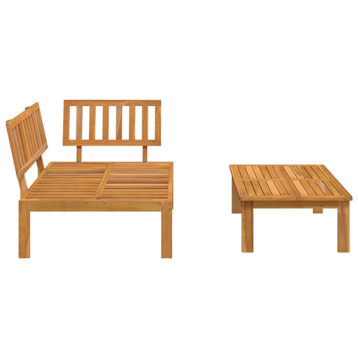 Garden Pallet Sofa Set 2 Piece Solid Wood Acacia Tlpnan