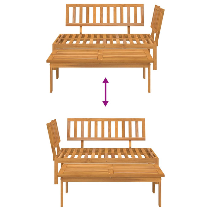 Garden Pallet Sofa Set 2 Piece Solid Wood Acacia Tlpnan