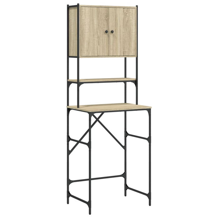 Washing Machine Cabinet Sonoma Oak 68X48.5X194 Cm Engineered Wood Ntnkia