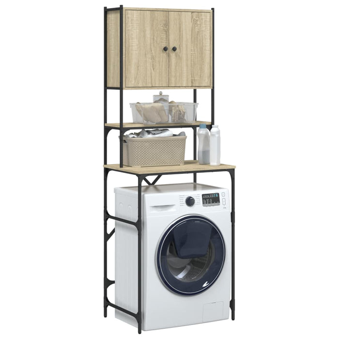 Washing Machine Cabinet Sonoma Oak 68X48.5X194 Cm Engineered Wood Ntnkia