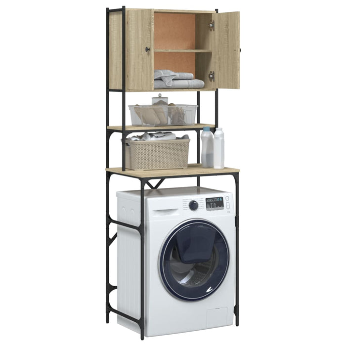 Washing Machine Cabinet Sonoma Oak 68X48.5X194 Cm Engineered Wood Ntnkia