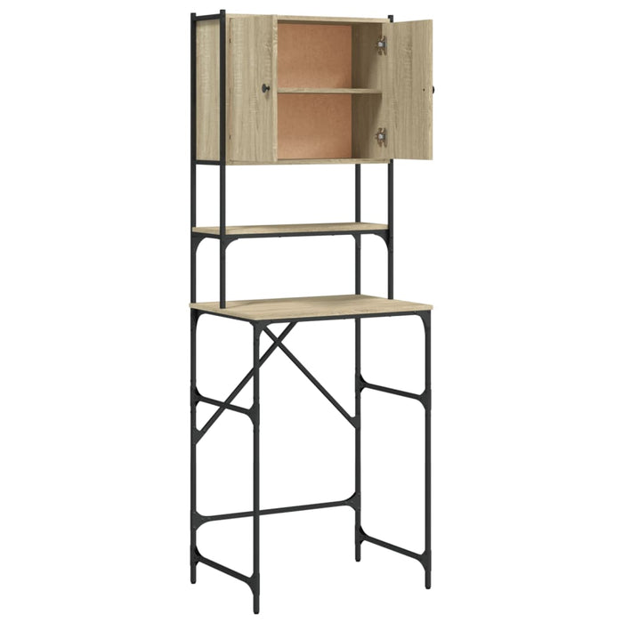 Washing Machine Cabinet Sonoma Oak 68X48.5X194 Cm Engineered Wood Ntnkia