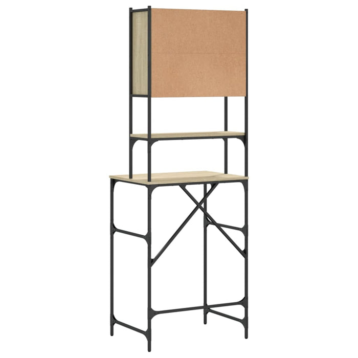 Washing Machine Cabinet Sonoma Oak 68X48.5X194 Cm Engineered Wood Ntnkia