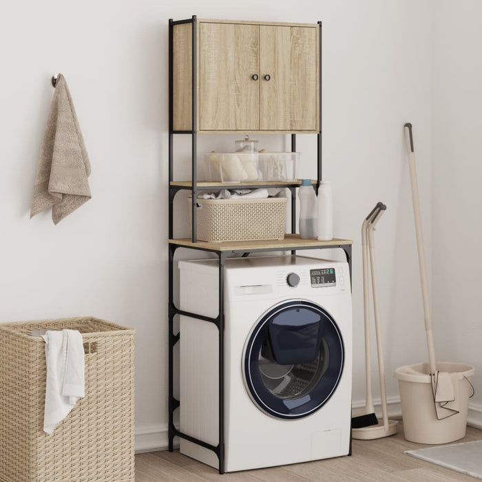 Washing Machine Cabinet Sonoma Oak 68X48.5X194 Cm Engineered Wood Ntnkia
