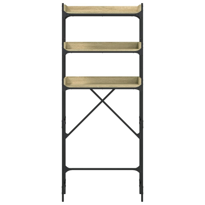 Washing Machine Shelf Sonoma Oak 67X25X163 Cm Engineered Wood Ntnkik