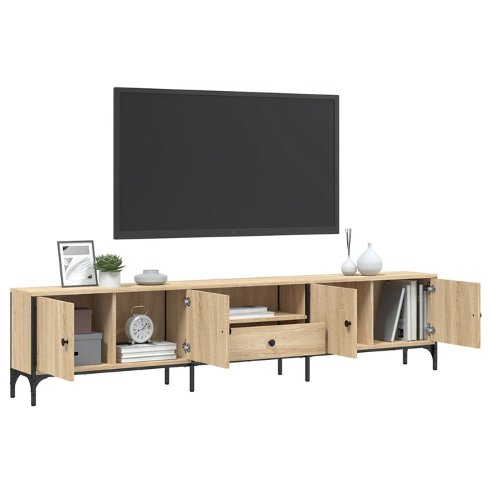 Tv Cabinet With Drawer Sonoma Oak 200X25X44 Cm Engineered Wood Ntnknk