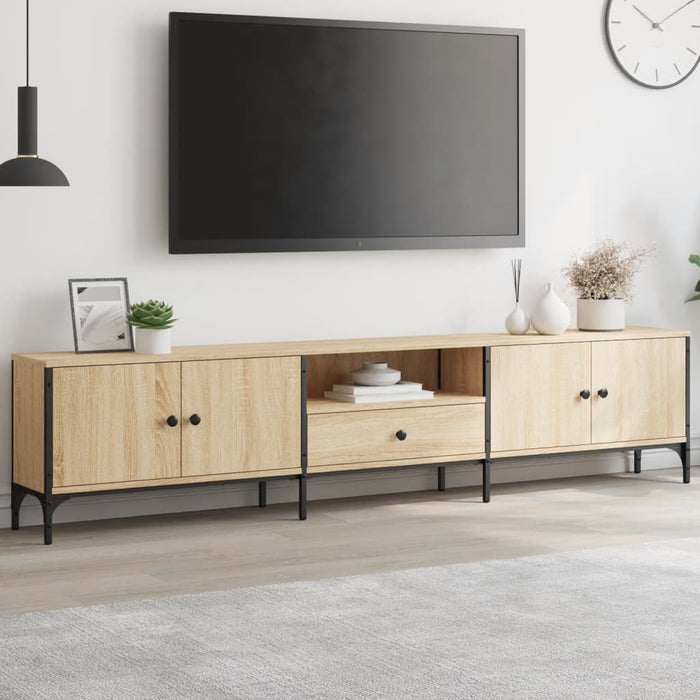 Tv Cabinet With Drawer Sonoma Oak 200X25X44 Cm Engineered Wood Ntnknk