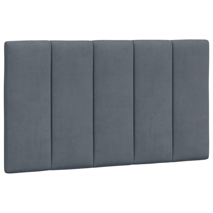 Single Size Headboard Cushion Dark Grey 90 Cm Velvet Txbilko