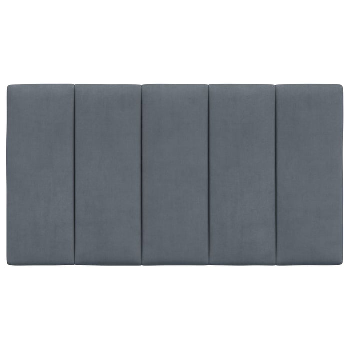 Single Size Headboard Cushion Dark Grey 90 Cm Velvet Txbilko