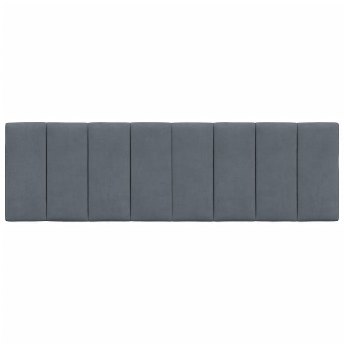 Queen Size Headboard Cushion Dark Grey 153 Cm Velvet Txbilkt