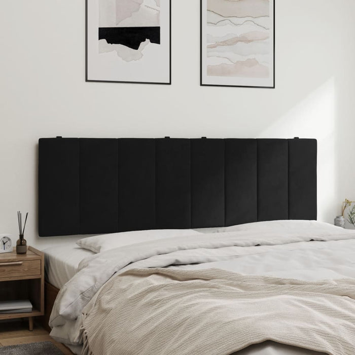 Queen Size Headboard Cushion Black 153 Cm Velvet Txbilka