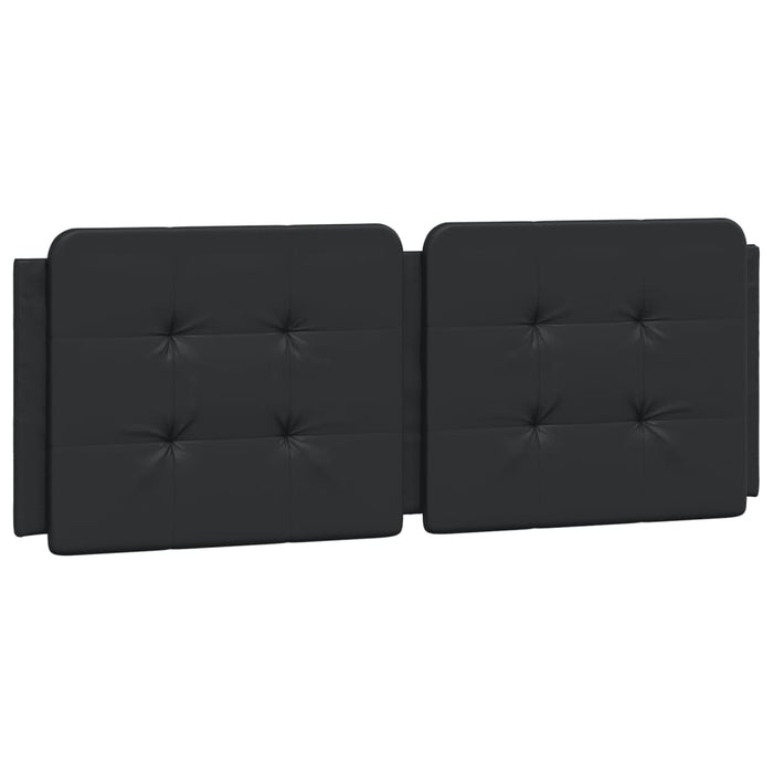 Double Size Headboard Cushion Black 137 Cm Faux Leather Txbiiob