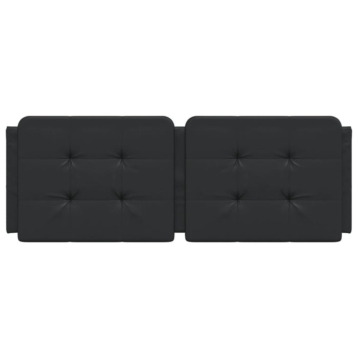 Double Size Headboard Cushion Black 137 Cm Faux Leather Txbiiob
