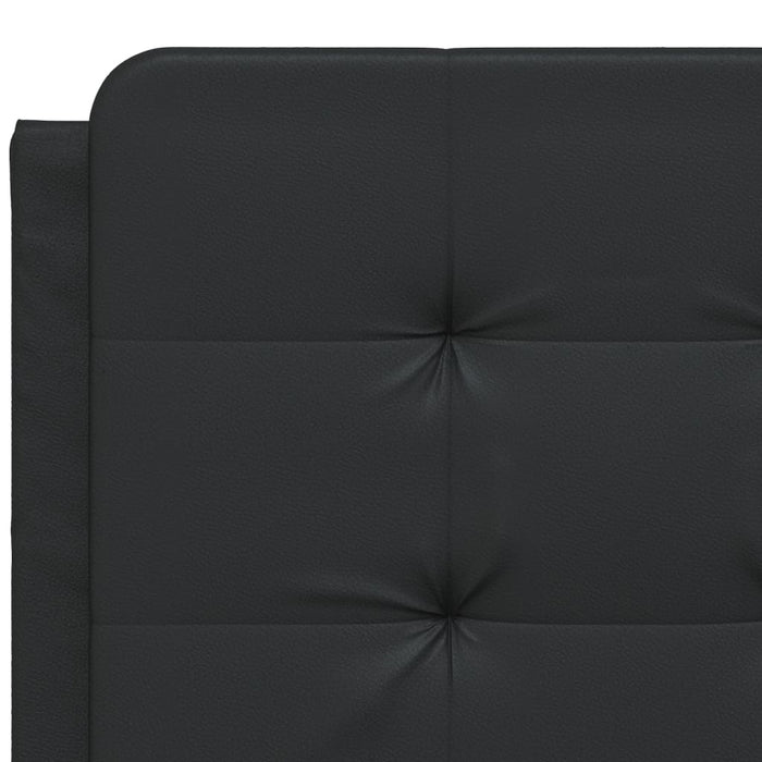 Double Size Headboard Cushion Black 137 Cm Faux Leather Txbiiob