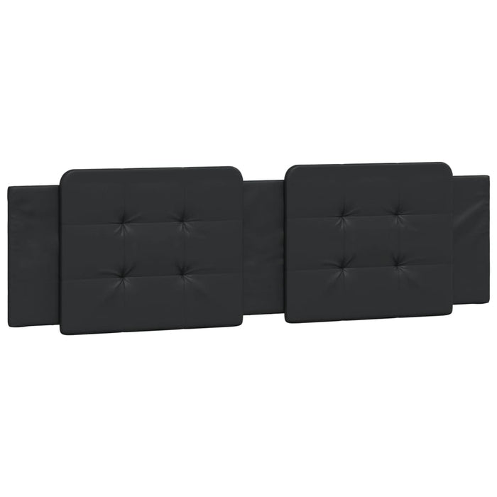 King Size Headboard Cushion Black 183 Cm Faux Leather Txbiiox