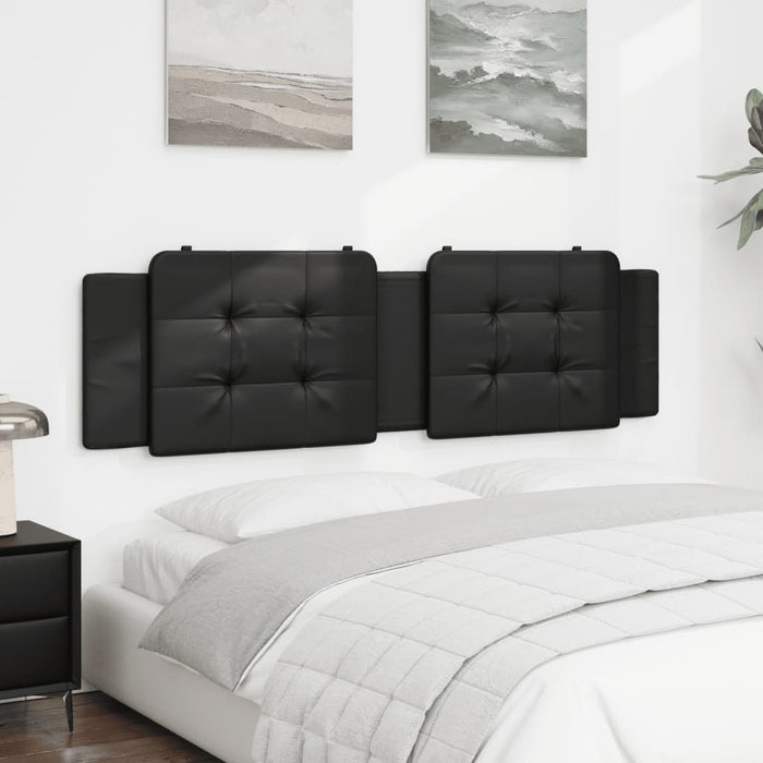 King Size Headboard Cushion Black 183 Cm Faux Leather Txbiiox