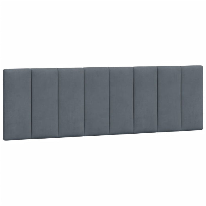 Queen Size Bed Frame With Headboard Dark Grey 153X203 Cm Velvet Txbnxaa