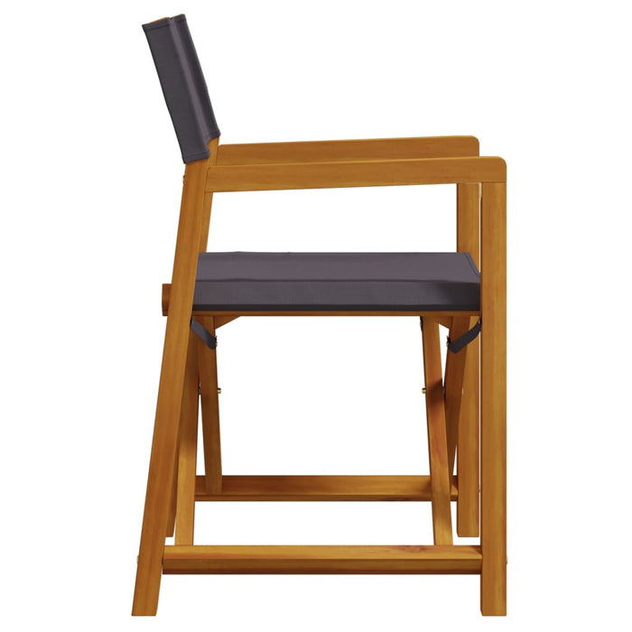 4 Pcs Folding Garden Chairs Dark Grey Fabric Txbnkok