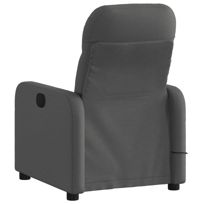 Massage Recliner Chair Dark Grey Fabric Tiaxbi