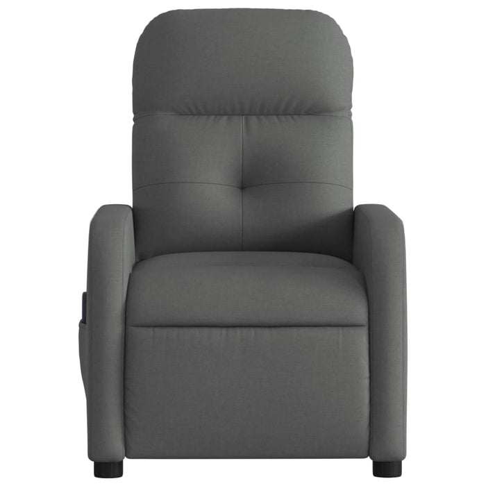 Massage Recliner Chair Dark Grey Fabric Tiaxbi