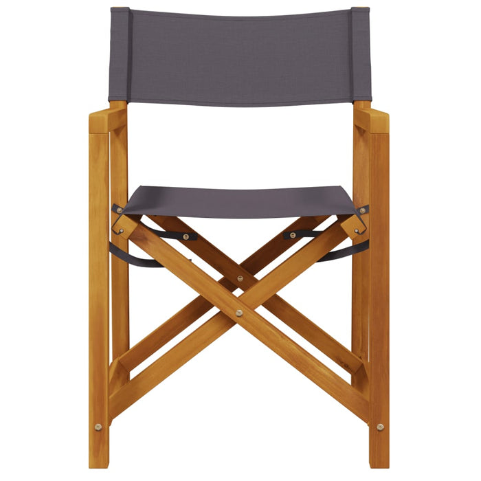 Folding Garden Chairs 2 Pcs Dark Grey Fabric Tlpntn