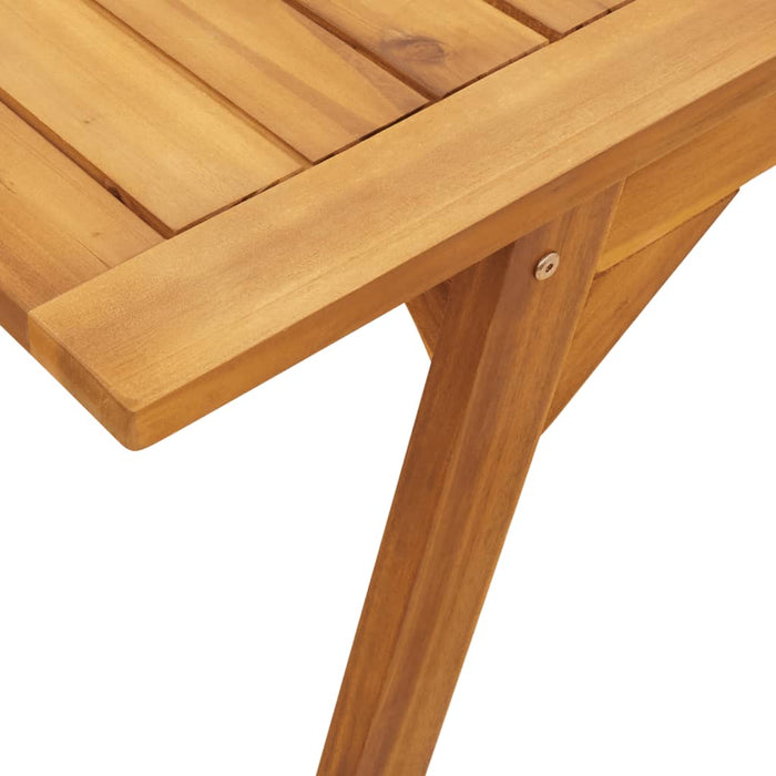 Garden Dining Table 110X56X75 Cm Solid Wood Acacia Tlltix