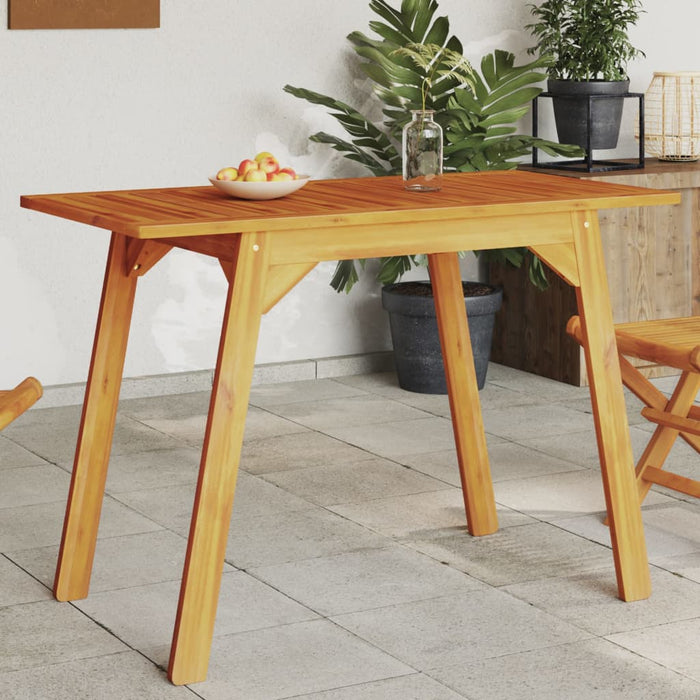 Garden Dining Table 110X56X75 Cm Solid Wood Acacia Tlltix