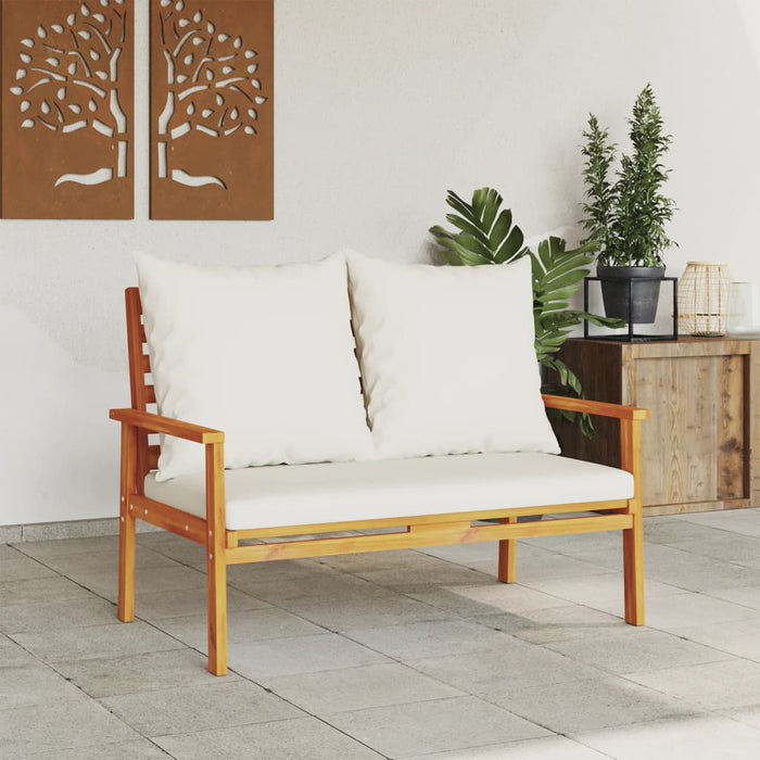Garden Sofa Bench 120 Cm With Cushion Solid Wood Acacia Tlltin