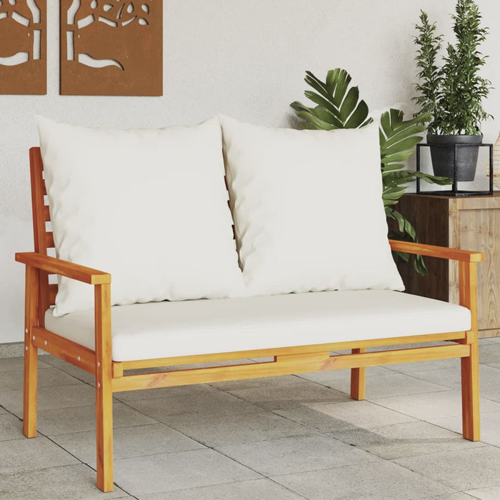 Garden Sofa Bench 120 Cm With Cushion Solid Wood Acacia Tlltin