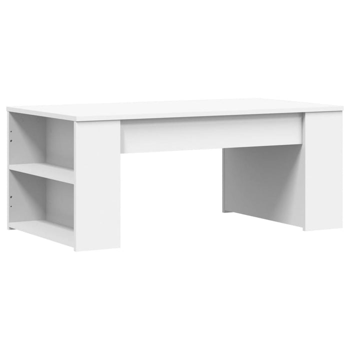 Coffee Table White 102X55X42 Cm Engineered Wood Ntonpt