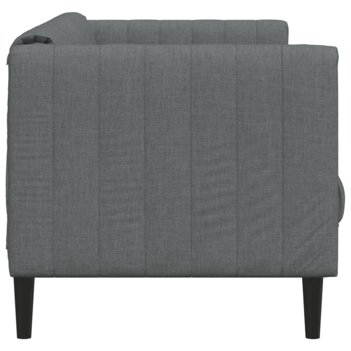 Sofa 2-Seater Dark Grey Fabric Tixlbp