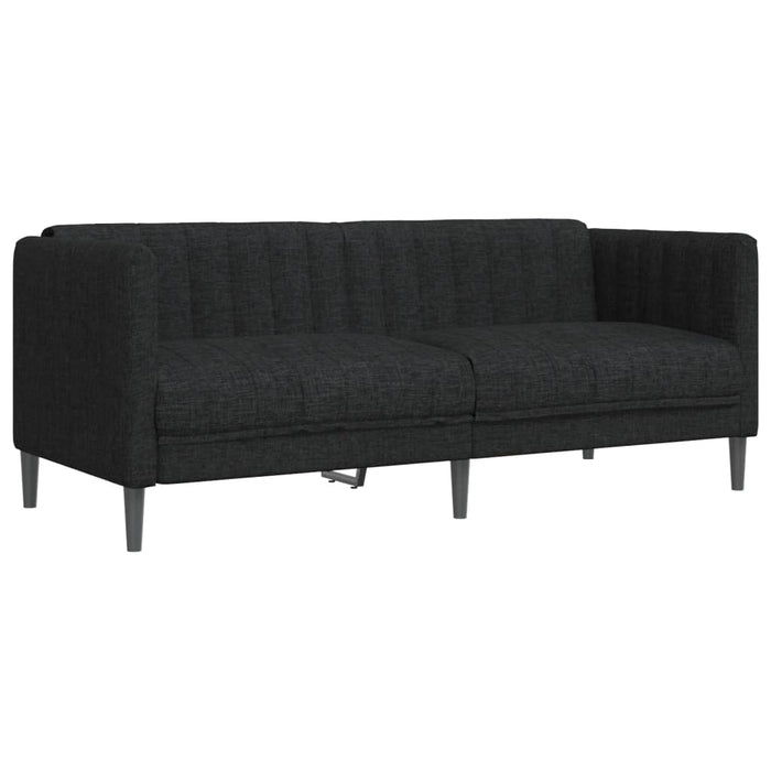Sofa 2-Seater Black Fabric Tixlbl