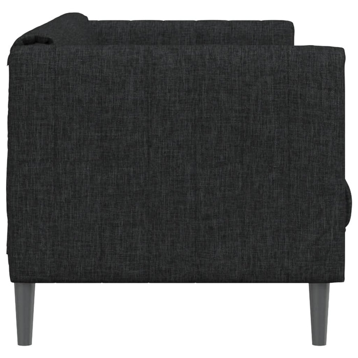 Sofa 2-Seater Black Fabric Tixlbl