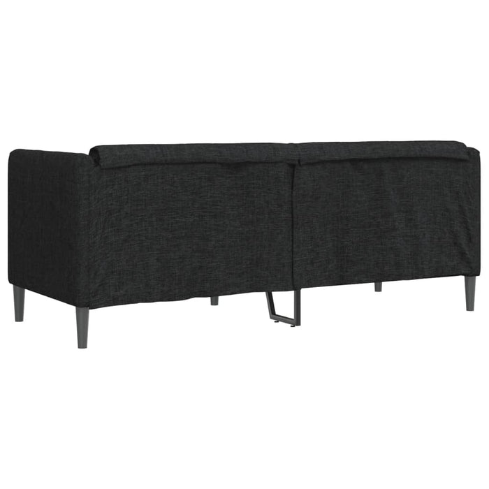 Sofa 2-Seater Black Fabric Tixlbl