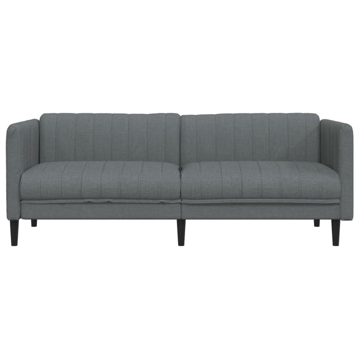 Sofa 3-Seater Dark Grey Fabric Tixloa