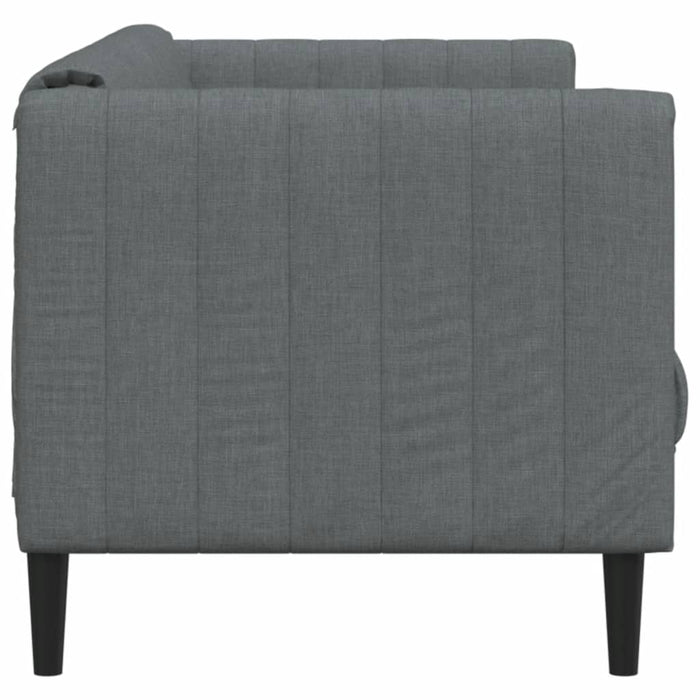 Sofa 3-Seater Dark Grey Fabric Tixloa