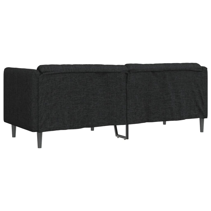 Sofa 3-Seater Black Fabric Tixlop