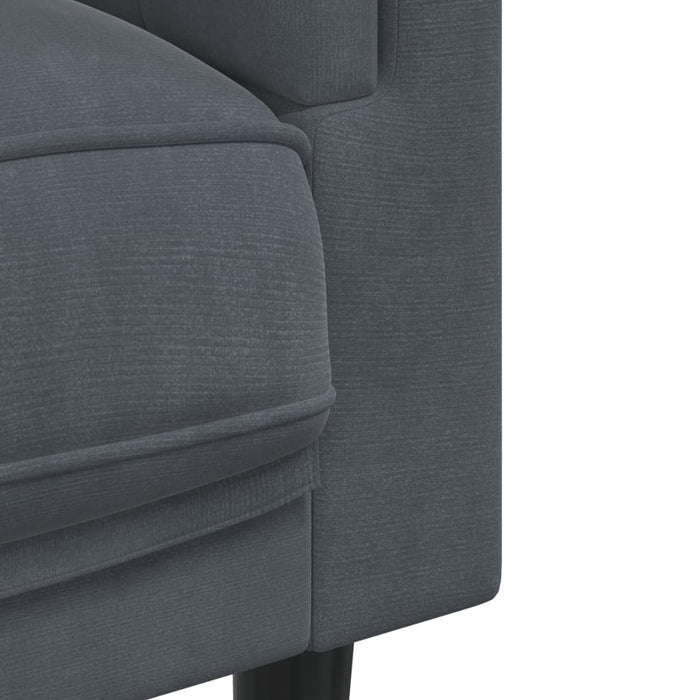 Sofa With Cushions 2-Seater Dark Grey Velvet Tixltt