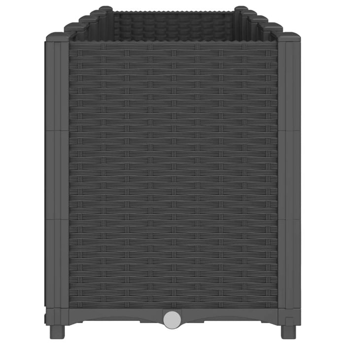 Garden Planter Black 160X40X53 Cm Pp Tlinpn