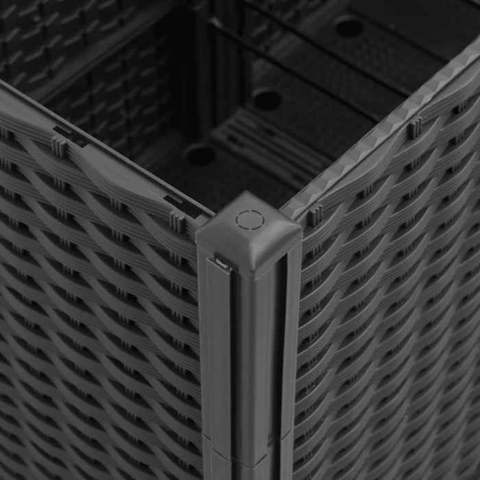 Garden Planter With Trellis Black 160X40X140 Cm Pp Tlinit