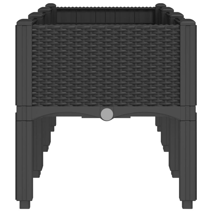 Garden Planter With Legs Black 120X40X42 Cm Pp Tlinkn